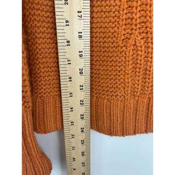Banana Republic Women's S Cowl Neck Sweater Orange Merino Wool & Alpaca Blend - Picture 4 of 12